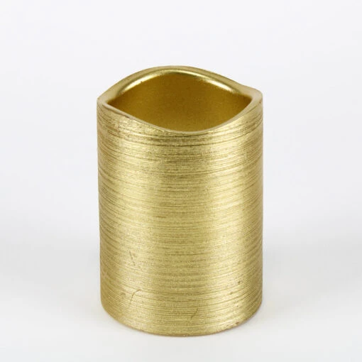 Richland Gold Metallic Wavy Top LED Candle - Set Of 12