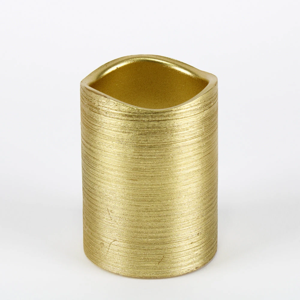 Richland Gold Metallic Wavy Top LED Candle - Set Of 12 1 Richland Gold Metallic Wavy Top LED Candle - Set Of 12
