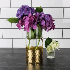 Gold Honeycomb Cylinder Vase 4"x8" 6 Gold Honeycomb Cylinder Vase 4"x8" -Comme Des Garcons Store IMG 6529 2