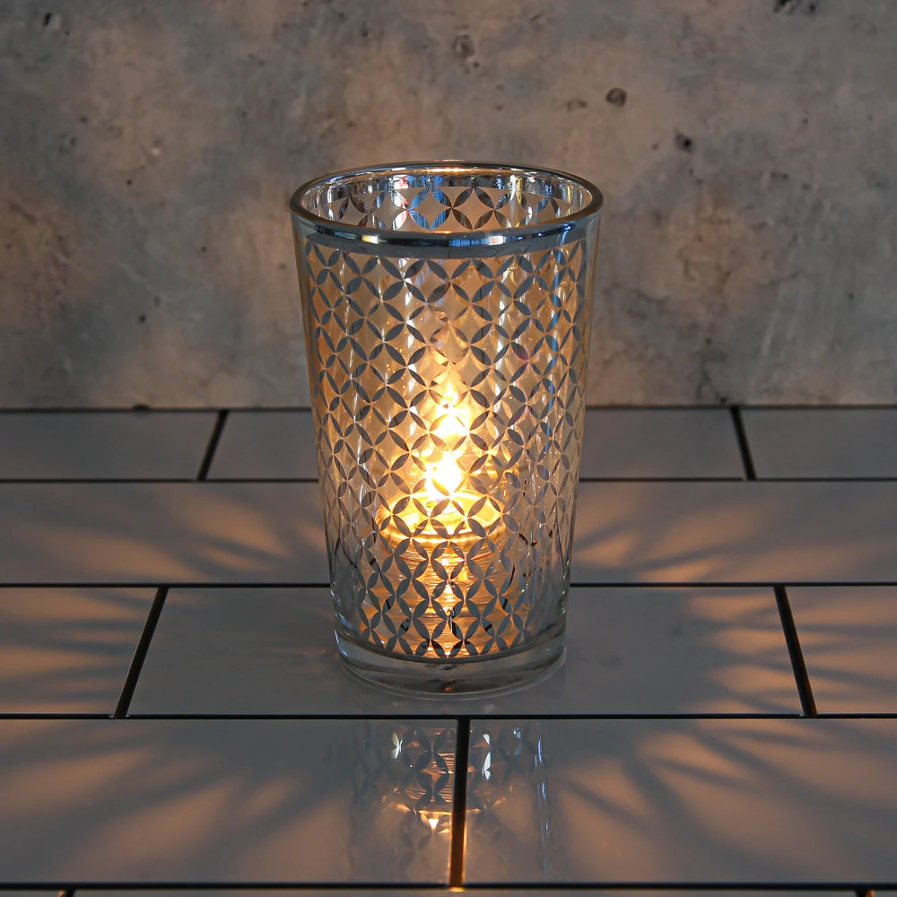 Richland Silver Lattice Glass Holder - Large Set Of 48 2 Richland Silver Lattice Glass Holder - Large Set Of 48 - Image 2