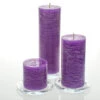 Richland Rustic Pillar Candle 3" X "3, 3" X 6" & 3"x 9" Lavender Set Of 3