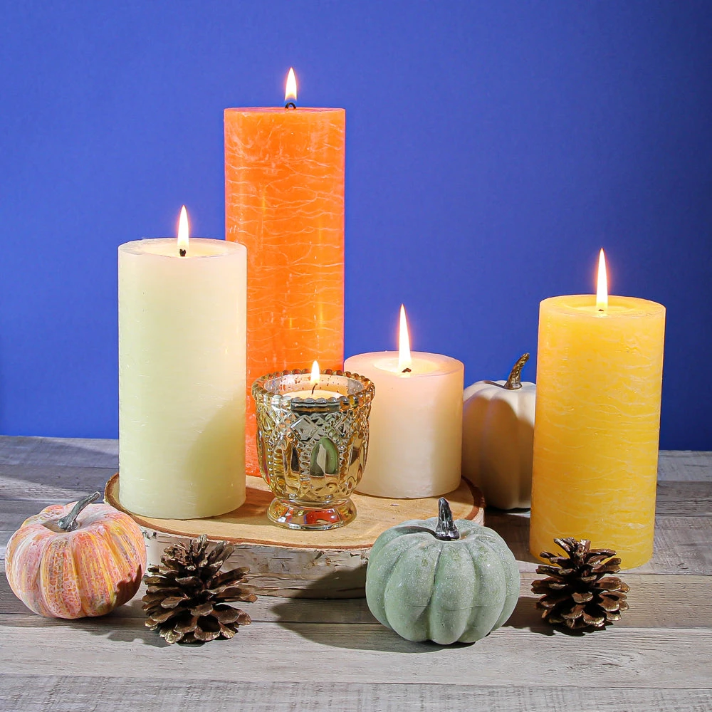 Richland Rustic Pillar Candle 3"x 6" Ivory Set Of 6 3 Richland Rustic Pillar Candle 3"x 6" Ivory Set Of 6 - Image 3