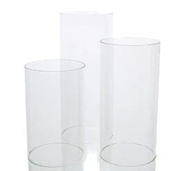 Richland 5" Glass Chimney Candle Shade 8", 10", 12" Set Of 3