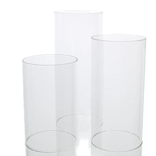 Richland 5" Glass Chimney Candle Shade 8", 10", 12" Set Of 3