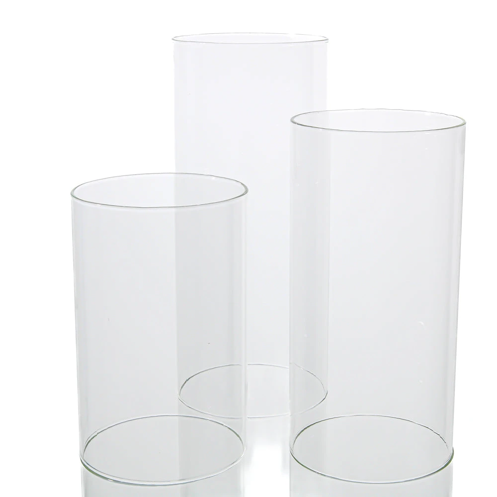 Richland 5" Glass Chimney Candle Shade 8", 10", 12" Set Of 3 1 Richland 5" Glass Chimney Candle Shade 8", 10", 12" Set Of 3