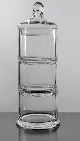 3 Tier Stacking Apothecary Jars 12.5 In. 1 3 Tier Stacking Apothecary Jars 12.5 In.