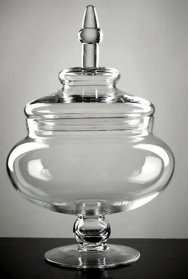 Glass Apothecary Jar 14" 1 Glass Apothecary Jar 14"