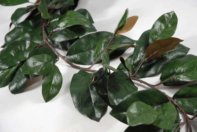 Deluxe Real Touch Magnolia Leaf Garland 6ft 109 Leaves 2 Deluxe Real Touch Magnolia Leaf Garland 6ft 109 Leaves - Image 2