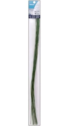 Floral Stem Wire Green Cloth Wrapped (240 Pieces) 24 Gauge