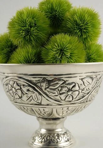 Silver Plated Antique Compote 6x8 3 Silver Plated Antique Compote 6x8 - Image 3
