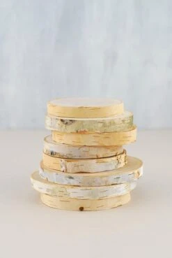 Natural Birch Rounds 3-5in (Set Of 8)
