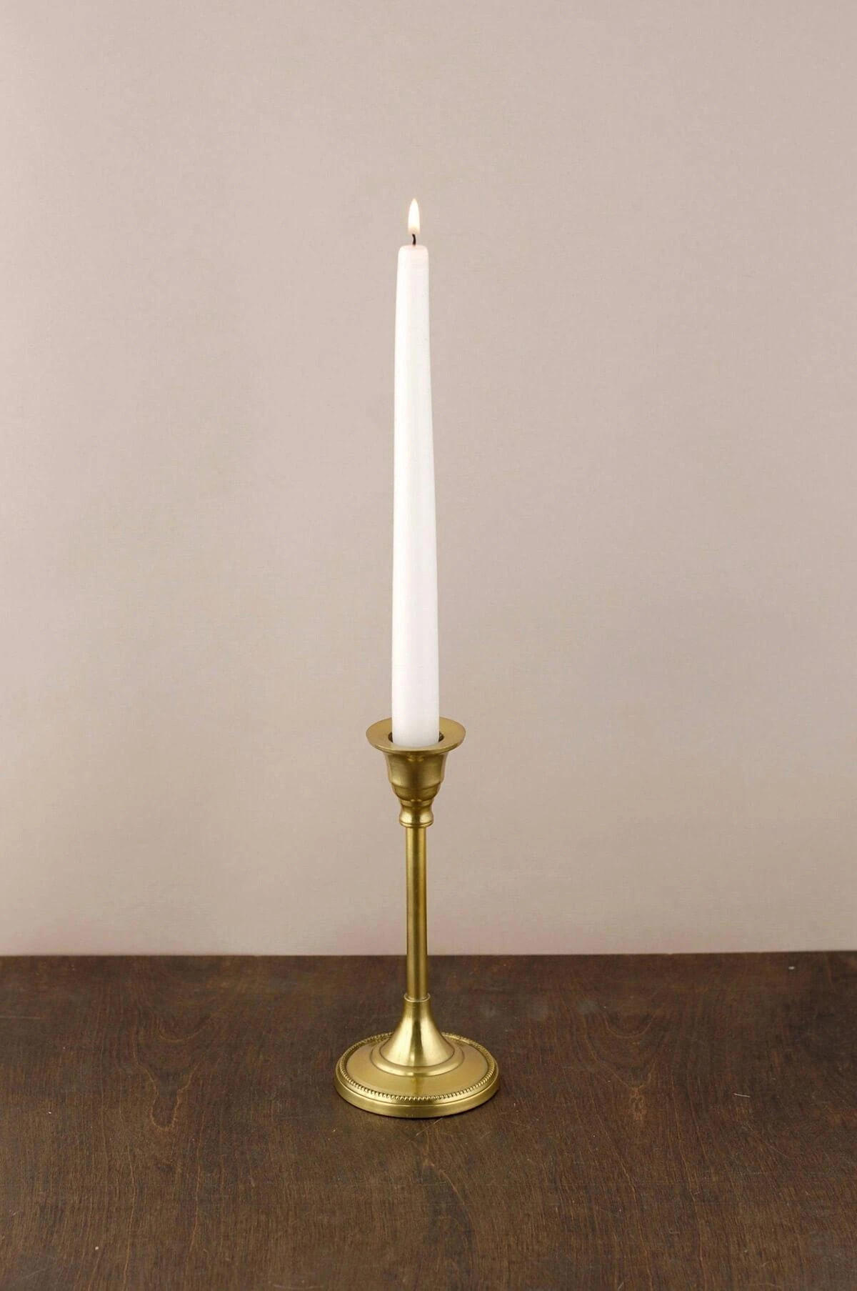 Taper Candlestick Gold 7in 1 Taper Candlestick Gold 7in