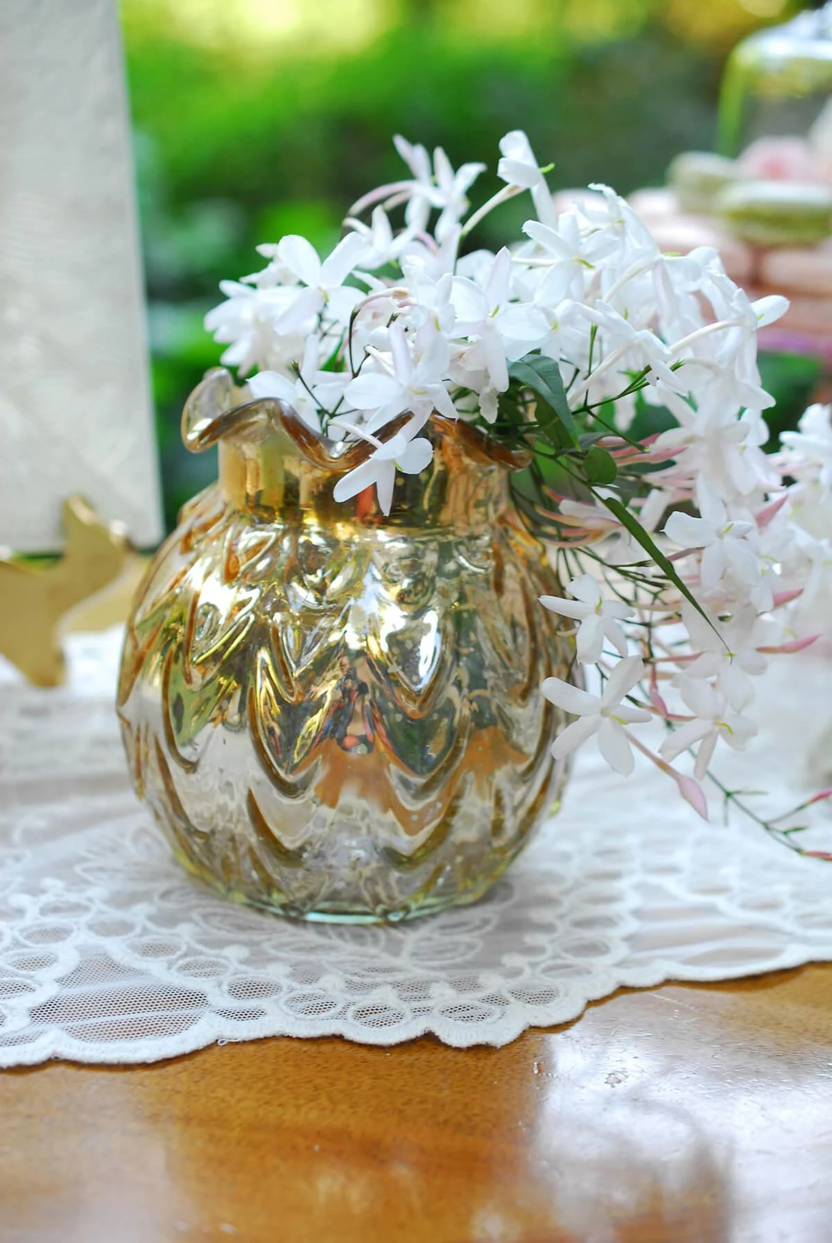 Gold Carraway Vase 5" X 5.25" 3 Gold Carraway Vase 5" X 5.25" - Image 3