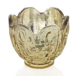 Gold Carraway Votive Holders Set Of 6