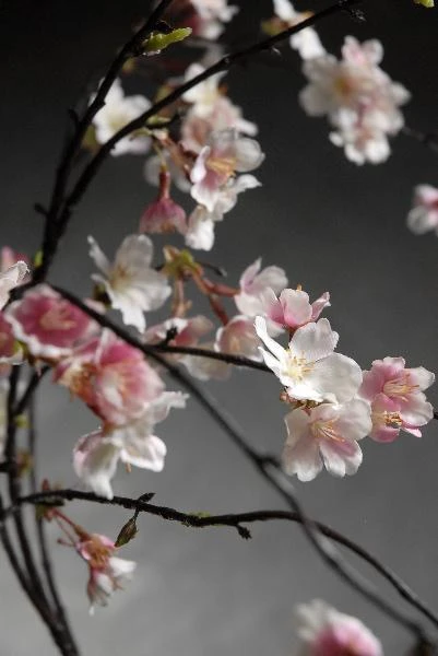 Hanging Silk Cherry Blossom Branch Pink Silk Artificial 58" 2 Hanging Silk Cherry Blossom Branch Pink Silk Artificial 58" - Image 2