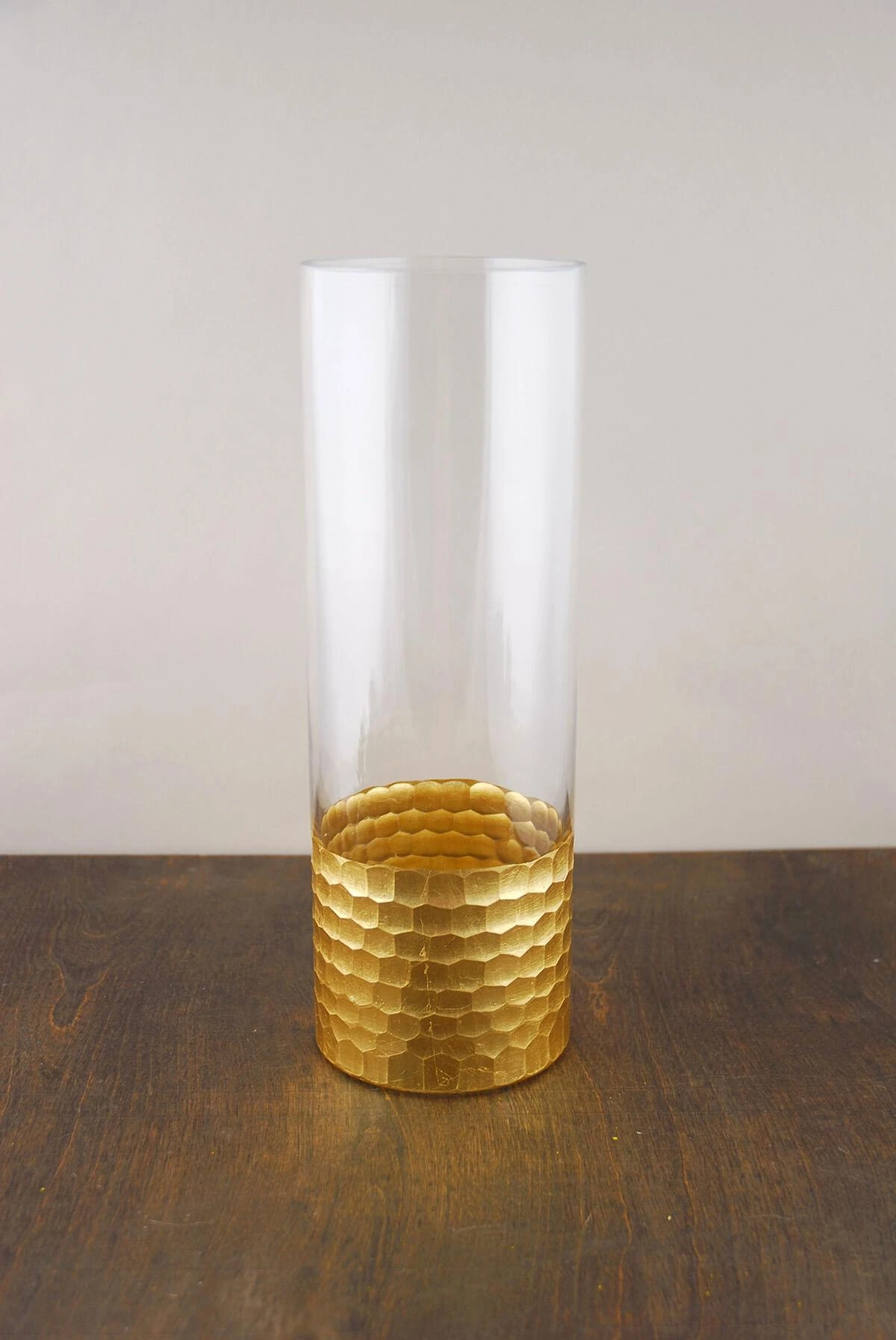Gold Honeycomb Cylinder Vase 4"x12" 1 Gold Honeycomb Cylinder Vase 4"x12"