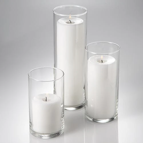 Eastland Cylinder Pillar Candle Holders 6" , 7.5" & 10.5" Set Of 3 2 Eastland Cylinder Pillar Candle Holders 6" , 7.5" & 10.5" Set Of 3 - Image 2