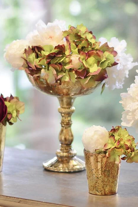 Desiray Glass Compote 9.5" Gold 2 Desiray Glass Compote 9.5" Gold - Image 2