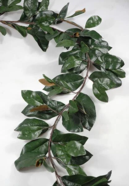 Deluxe Real Touch Magnolia Leaf Garland 6ft 109 Leaves 1 Deluxe Real Touch Magnolia Leaf Garland 6ft 109 Leaves