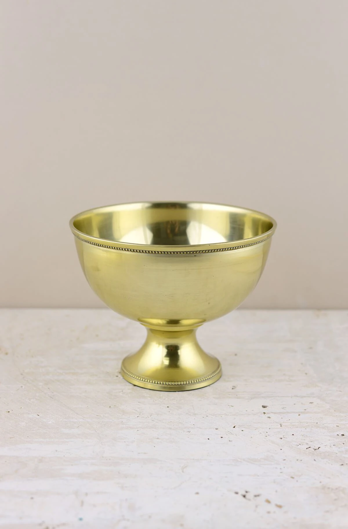 Metal Pedestal Compote Bowl 7x5in Gold 1 Metal Pedestal Compote Bowl 7x5in Gold