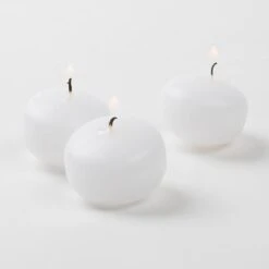 Richland Floating Candles 1.5" White Set Of 40