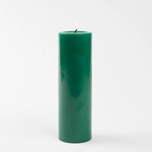 Richland Pillar Candles 3"x9" Dark Green Set Of 6 1 Richland Pillar Candles 3"x9" Dark Green Set Of 6