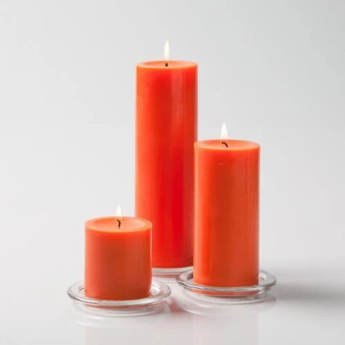 Richland Pillar Candles 3"x3", 3"x6" & 3"x9" Orange Set Of 36 1 Richland Pillar Candles 3"x3", 3"x6" & 3"x9" Orange Set Of 36