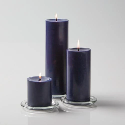 Richland Pillar Candles 3"x3", 3"x6" & 3"x9" Navy Blue Set Of 3 1 Richland Pillar Candles 3"x3", 3"x6" & 3"x9" Navy Blue Set Of 3