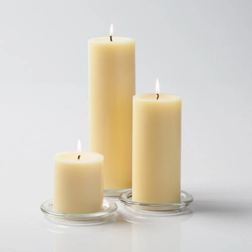 Richland Pillar Candles 3"x3", 3"x6" & 3"x9" Ivory Set Of 3 1 Richland Pillar Candles 3"x3", 3"x6" & 3"x9" Ivory Set Of 3