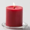 Richland Pillar Candles 3"x3" Red Set Of 12