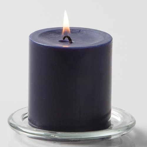 Richland Pillar Candles 3"x3" Navy Blue Set Of 48 1 Richland Pillar Candles 3"x3" Navy Blue Set Of 48