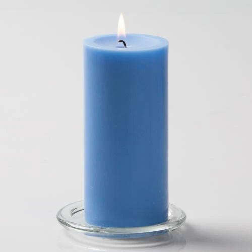 Richland Pillar Candles 3"x6" Light Blue Set Of 6 1 Richland Pillar Candles 3"x6" Light Blue Set Of 6