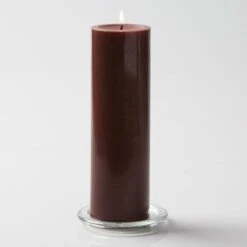 Richland Pillar Candles 3"x9" Brown Set Of 24