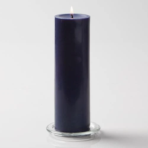 Richland Pillar Candles 3"x9" Navy Blue Set Of 24 1 Richland Pillar Candles 3"x9" Navy Blue Set Of 24