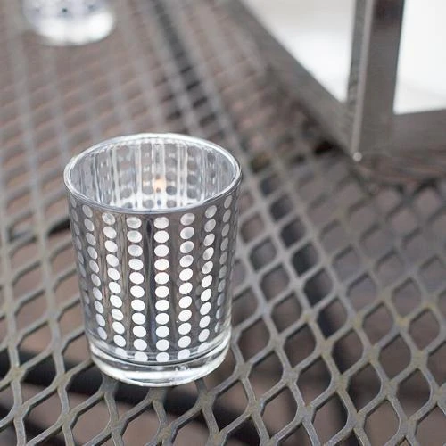 Richland Silver Dotted Glass Holder – Small Set Of 72 2 Richland Silver Dotted Glass Holder – Small Set Of 72 - Image 2
