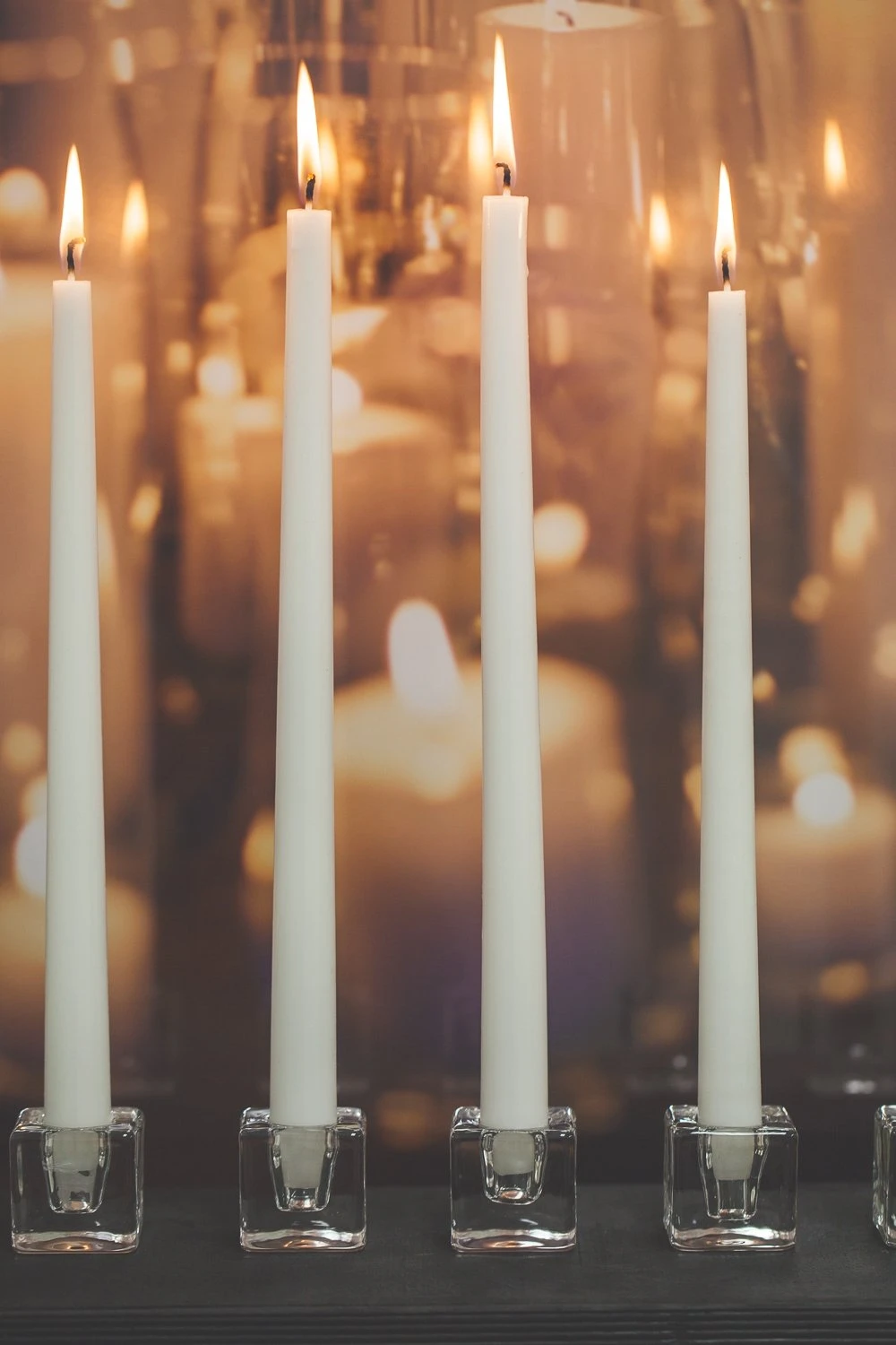 Richland Square Glass Taper Candle Holder 1.6" Set Of 72 3 Richland Square Glass Taper Candle Holder 1.6" Set Of 72 - Image 3