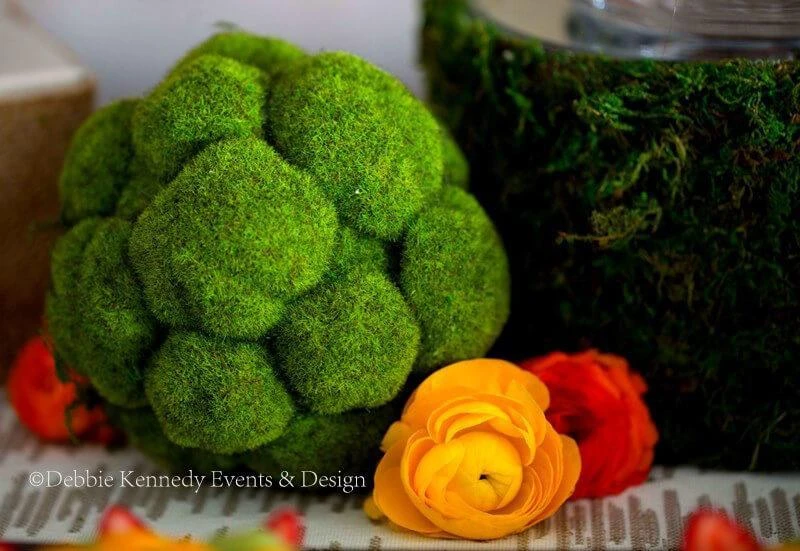 Bumpy Faux Moss Ball 5in 2 Bumpy Faux Moss Ball 5in - Image 2