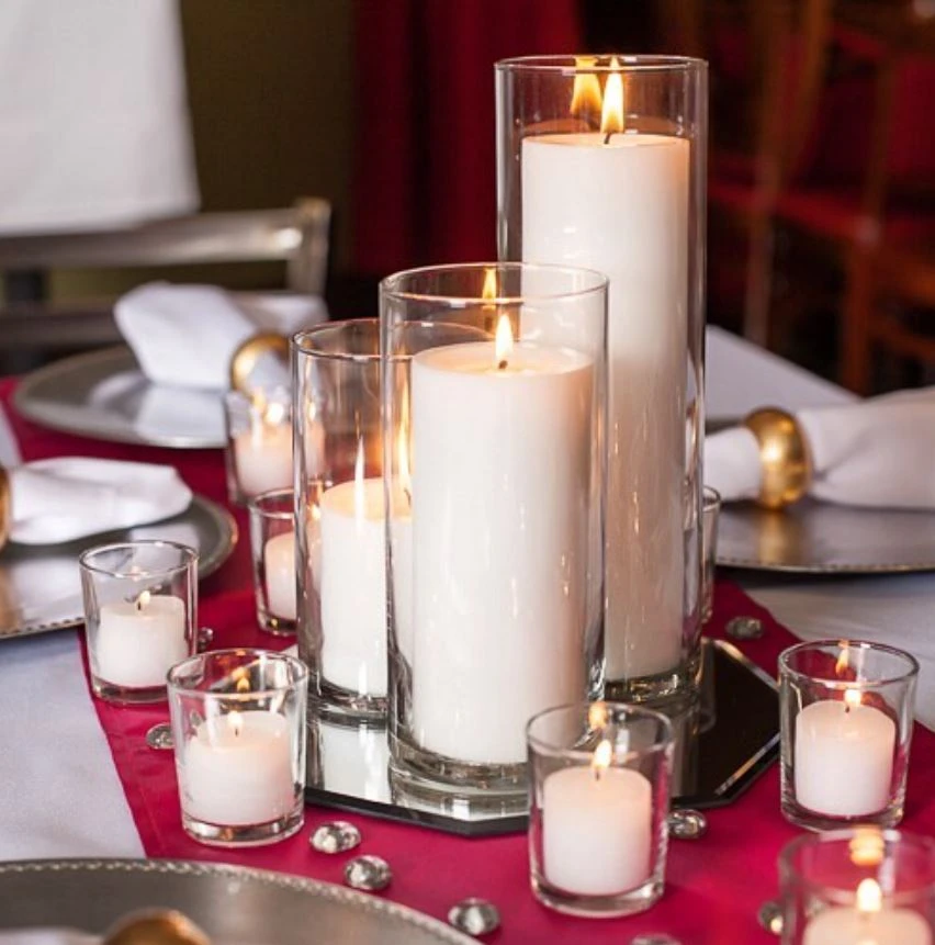 Eastland Cylinder Pillar Candle Holders 6" , 7.5" & 10.5" Set Of 3 3 Eastland Cylinder Pillar Candle Holders 6" , 7.5" & 10.5" Set Of 3 - Image 3