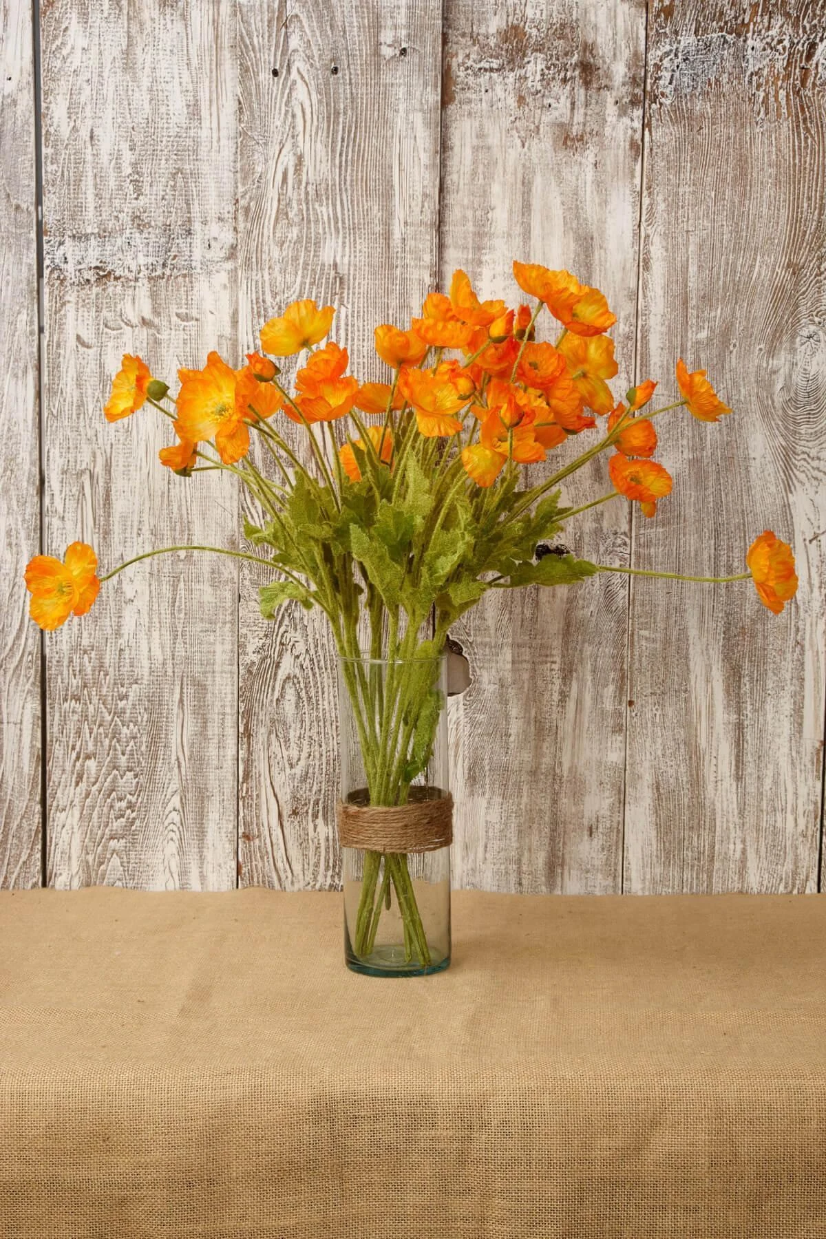 12 Orange Poppy Flowers Silk Flowers 5 12 Orange Poppy Flowers Silk Flowers - Image 5