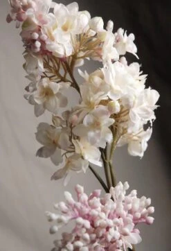 Silk Pink Lilac Flower Spray 25in