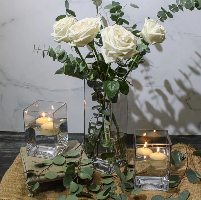 Eastland Square Vases 6", 8" & 12" Set Of 3 5 Eastland Square Vases 6", 8" & 12" Set Of 3 - Image 5