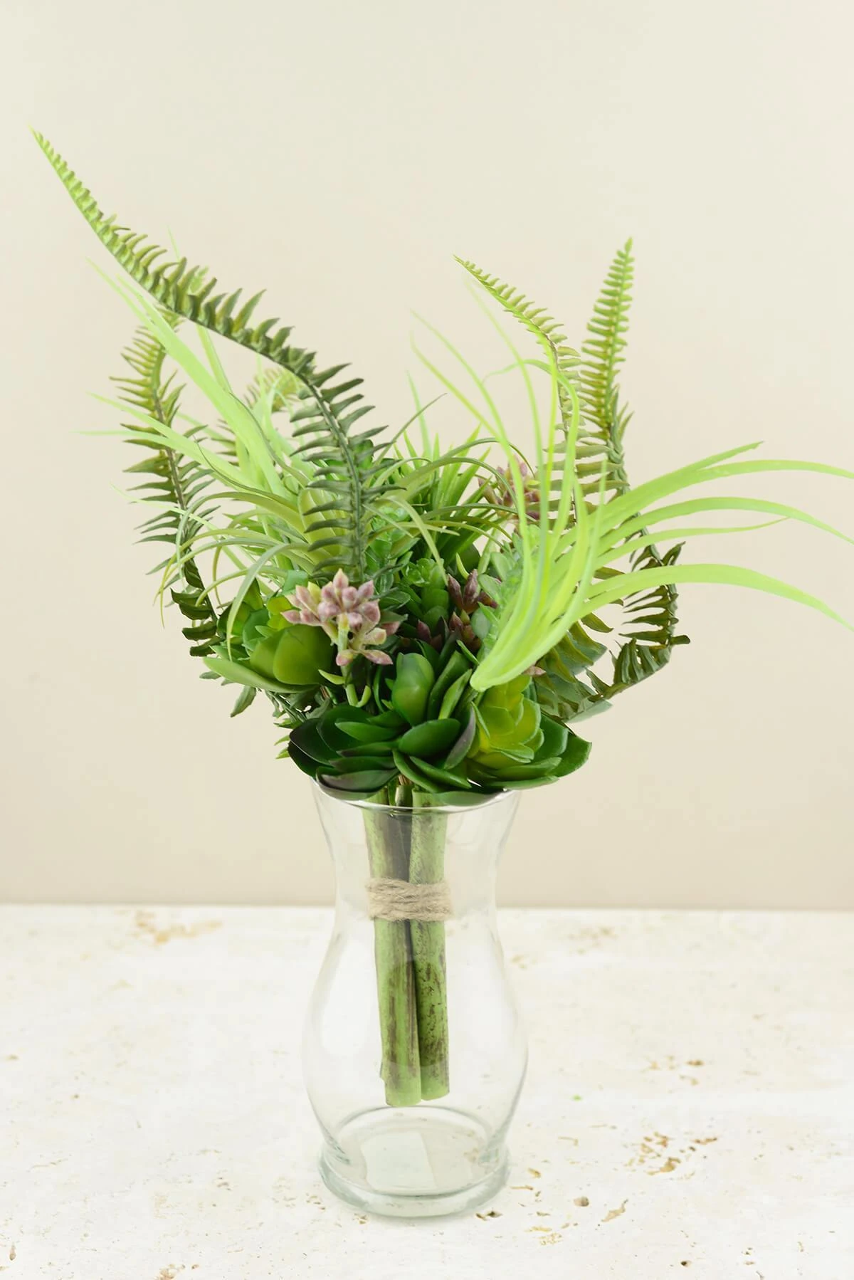 Artificial Succulent Garden Bouquet In Green Tones 2 Artificial Succulent Garden Bouquet In Green Tones - Image 2