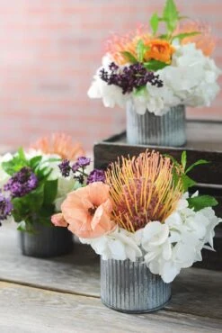 Norah Corrugated Zinc Pot Vase 3.25"x3" Set Of 6 6 Norah Corrugated Zinc Pot Vase 3.25"x3" Set Of 6 -Comme Des Garcons Store vase metal corrugated norah 3 25in 1