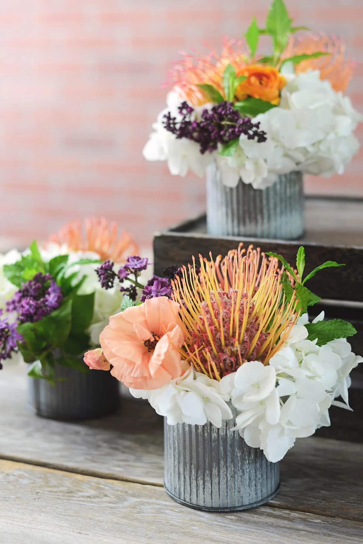 Norah Corrugated Zinc Pot Vase 3.25"x3" Set Of 6 3 Norah Corrugated Zinc Pot Vase 3.25"x3" Set Of 6 - Image 3