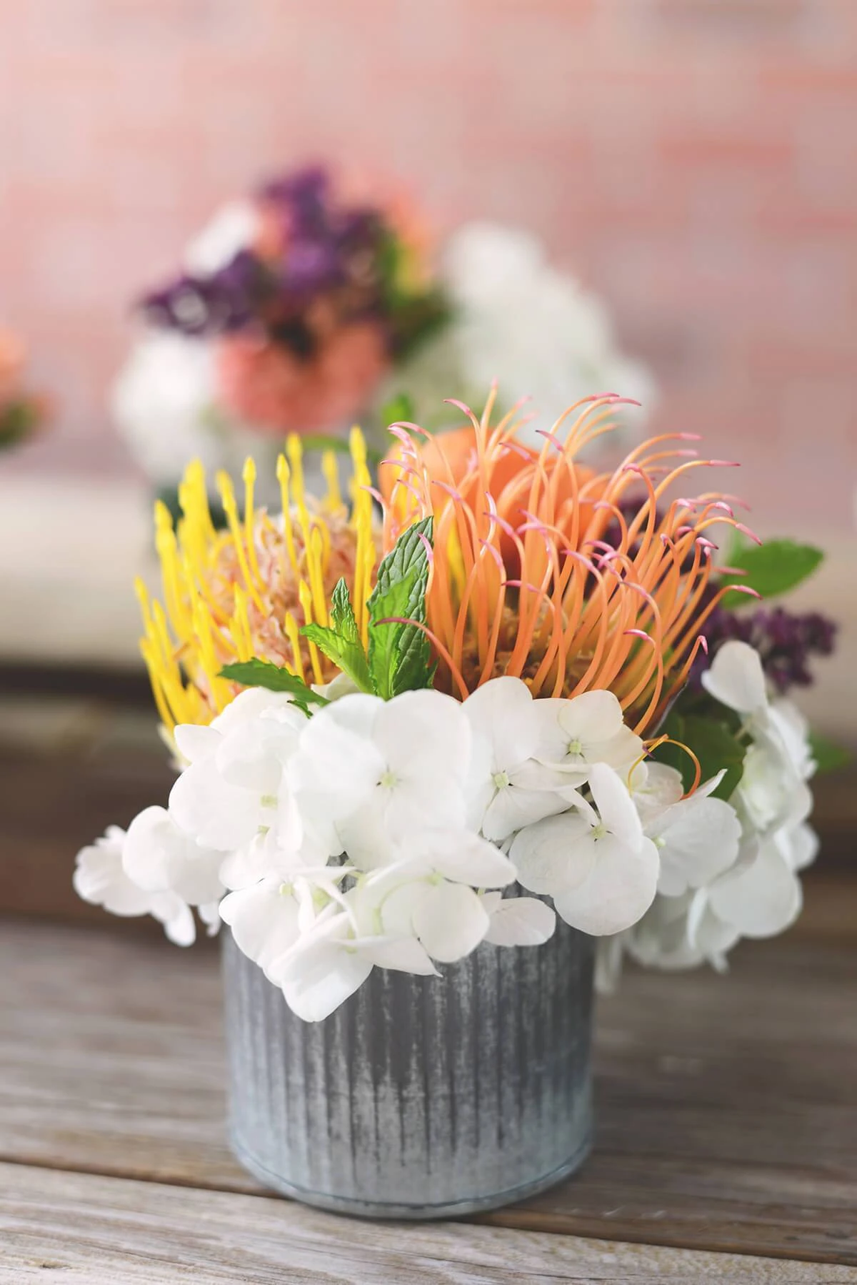 Norah Corrugated Zinc Pot Vase 3.25"x3" Set Of 6 2 Norah Corrugated Zinc Pot Vase 3.25"x3" Set Of 6 - Image 2