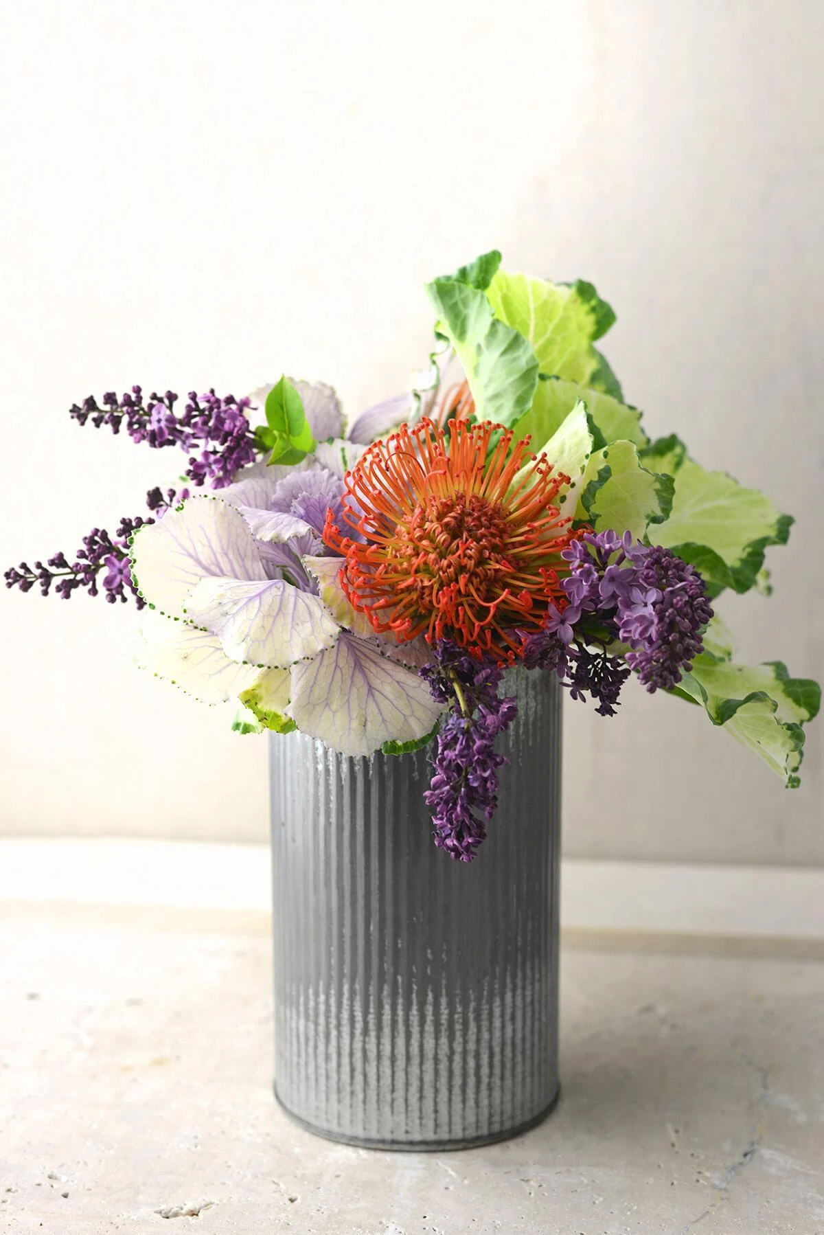Norah Corrugated Zinc Vase 7" 2 Norah Corrugated Zinc Vase 7" - Image 2