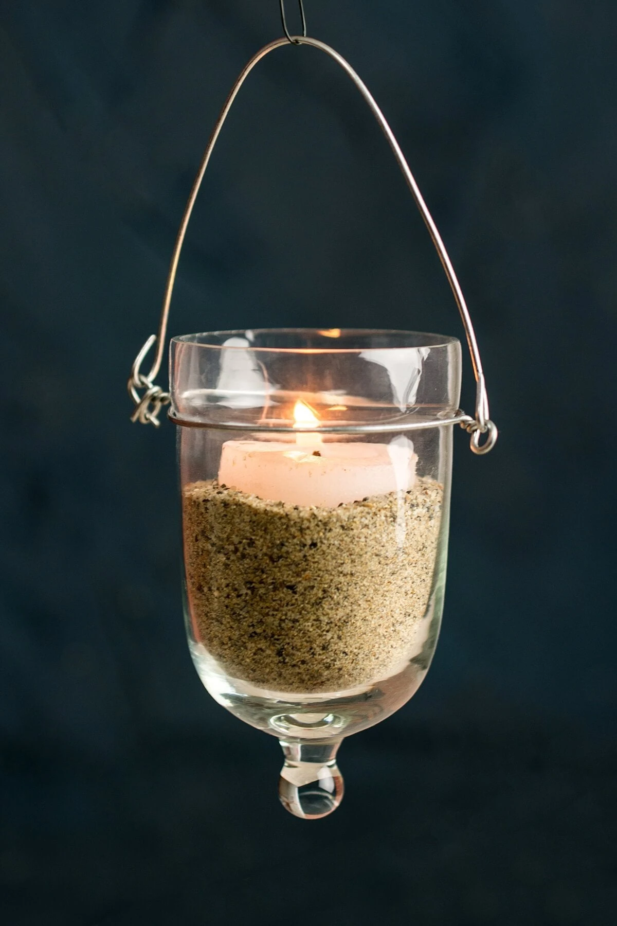 Hanging Candle Holder (set Of 6) Clear Glass 2 Hanging Candle Holder (set Of 6) Clear Glass - Image 2